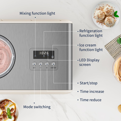 Máquina Para Hacer Helados Airmsen Electric, Autoenfriable,