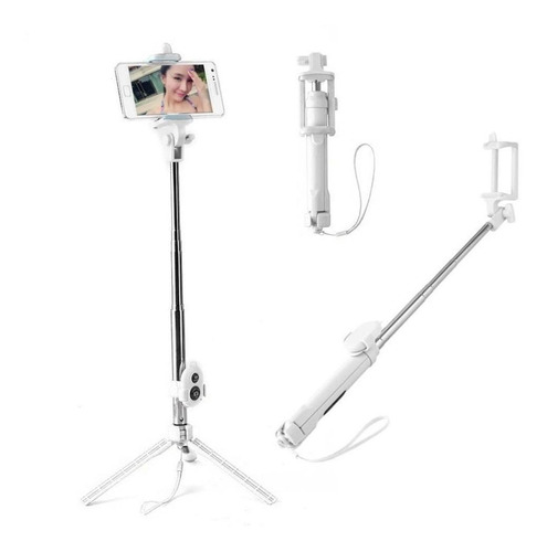 Kit Monopod Bluetooth + Tripode Baston Palo Selfies Celular