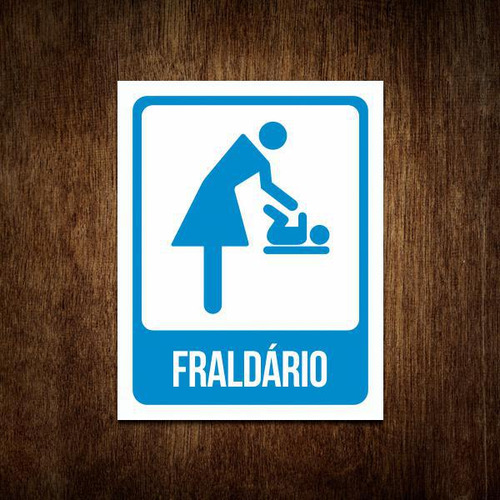 Placa Sinalização Fraldário Bebe