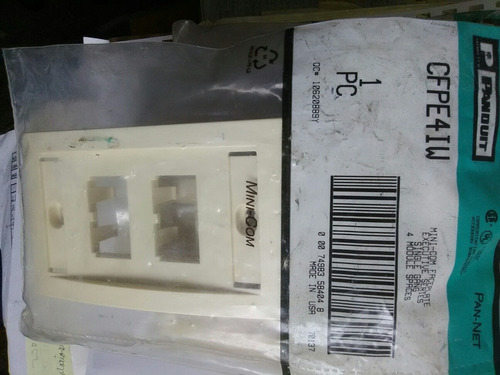 Imagen 1 de 2 de Placas Frontales Panduit Cfpe4iw (blanco)