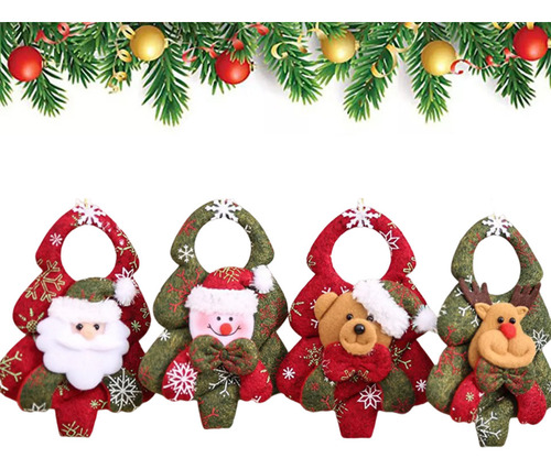Ssh 4 Muñecos De Peluche Para Colgar Adornos Navideños