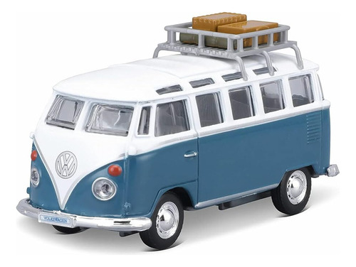 Maisto Weekenders Volkswagen Van Samba, Blanco Y Azul