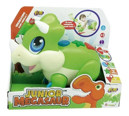 Brinquedo Infantil Junior Megasaur Triceratopo Fun F00181