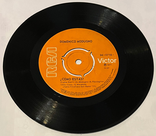 Vinilo Single Domenico Modugno / Come Estas? (Usado)