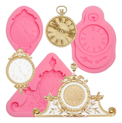 Moldes De Silicona Grandes Para Reloj, Estilo Vintage Steamp