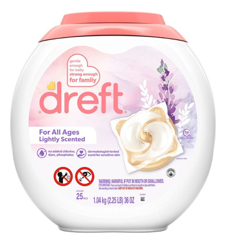 Dreft Lightly Scented He Compatible Laundry Detergent 36 Oz