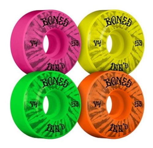 Ruedas De Skate Bones Party Pack 100 53 Mm Fv4