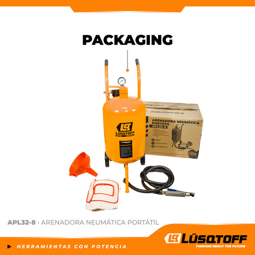 Arenadora Neumatica Portatil Apl32-8 32l Lusqtoff