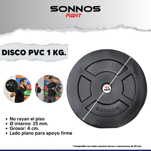Mancuernas A Rosca Regulables + Barra + 24 Kg. En Discos Sonnos