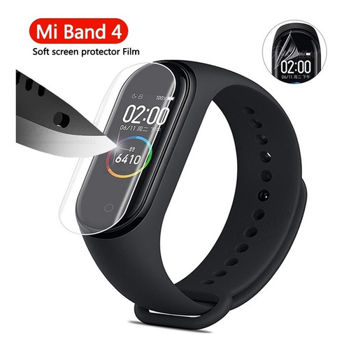 Imagem 4 de 8 de Película 9d Nano Gel Para Xiaomi Mi Band 3/4 Kit 2 Peliculas