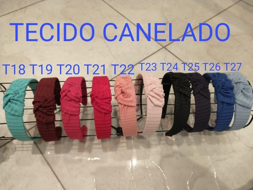 Imagem 6 de 6 de Tiara Turbante De No Tecido Canelado E Veludo Liquida
