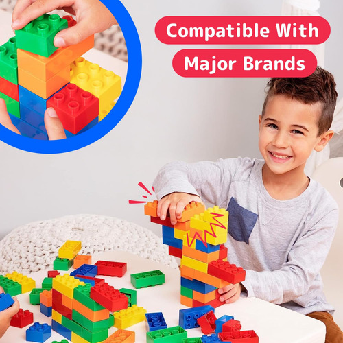 Juego De Bloques De Construcción Prextex 100 Piezas Para Niñ