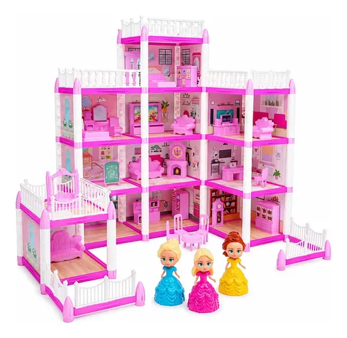 Casinha Boneca Incluso Kit Presente Castelo Princesa Premium