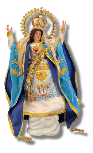 Virgen De La Caridad Replica Asuncion De Maria  Madera 56cm