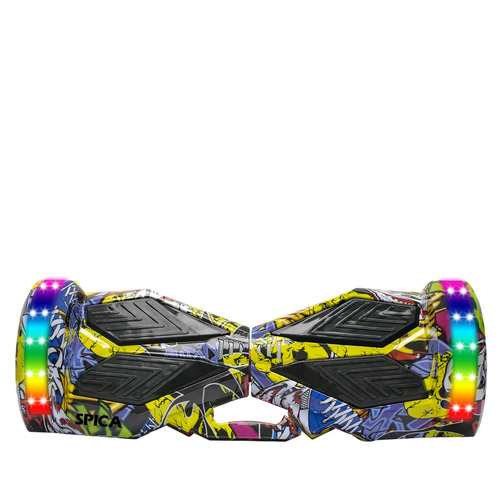 Imagen 5 de 7 de Patineta Scooter Electrica Hoverboard Spica S-90 Luz Rgb Bt Amarillo