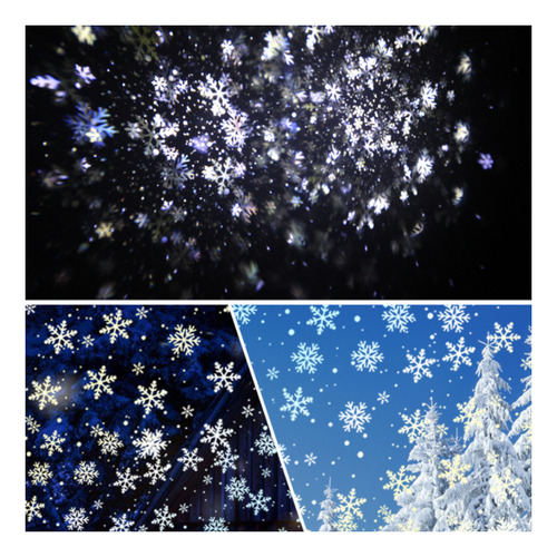 P Luces De Proyector De Copos De Nieve De Navidad,