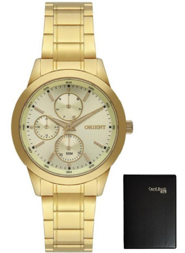 Relógio Feminino Orient Fgssm083 C1kx Dourado Multifunção