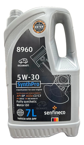 Aceite Senfineco Alemán Full Sintético 5w-30 7 Litros Dpf