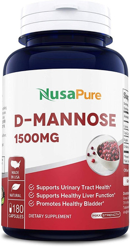 D Mannose 1500mg 180 Caps De Eeuu Salud Sistema Urinario