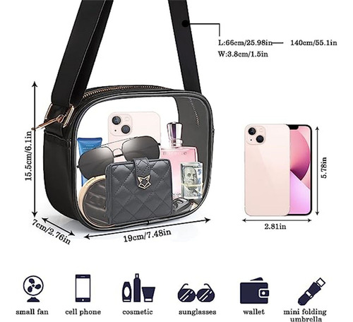 Bolso Bandolera Transparente Para Fanáticos De Los Deportes,
