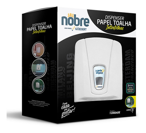Imagem 6 de 6 de Toalheiro Nobre + Dispenser Sabonete Espuma 800 Ml - Preto