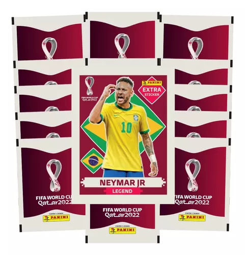 Kit 4 Figurinhas Legend Neymar Jr Copa Qatar 2022 Especial