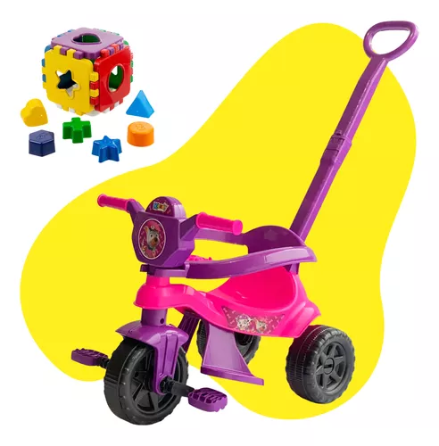 Triciclo Motoca Infantil Menino Bombeiro C/ Som - Samba Toys com o