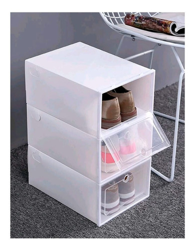 Imagen 4 de 9 de Zapateras Cajas Organizadoras De Zapatos Apilables 6 Pares