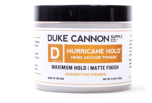 Duke Cannon Supply Co. Pomada De Retención De Huracanes, R.