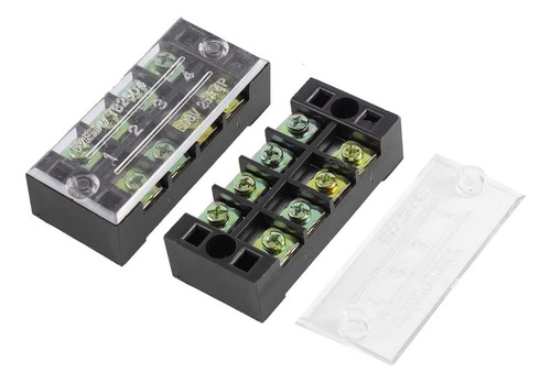 2 Pzas Banco De Terminales 8 Tornillos 2 Filas Clema Tb-2504
