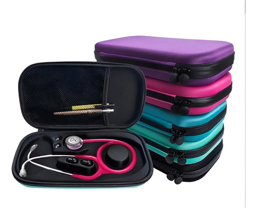 Estuche Rígido Estetoscopio Manija Compatible Littmancoronet Violeta