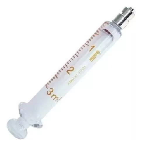 Seringa Vidro Luer Lock (rosca) Bico De Metal 3ml Arti Glass Capacidade Em Volume 3 Cc