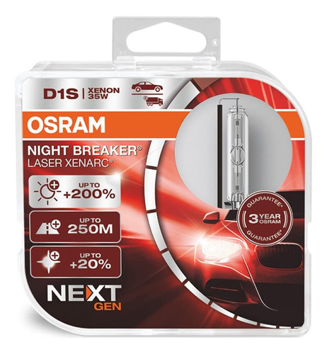 Osram Xenarc Night Breaker Laser D1s, Next Generation, 200% 