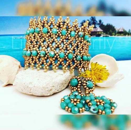 Conjunto Larimar - Pulseira E Brincos