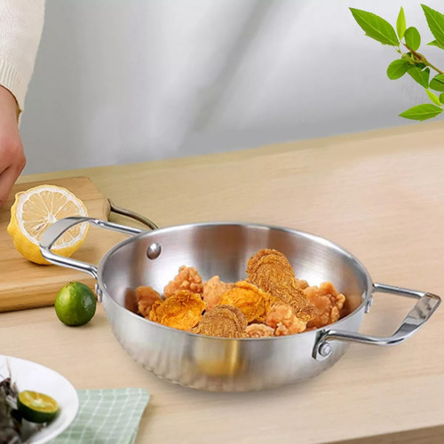Sartén Coreana De Acero Inoxidable Con Dos Orejas 28cm