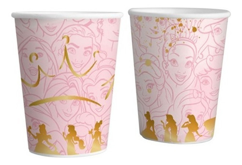 Vasos Descartables Cumpleaños - Temáticas Infantiles Temática Princesas