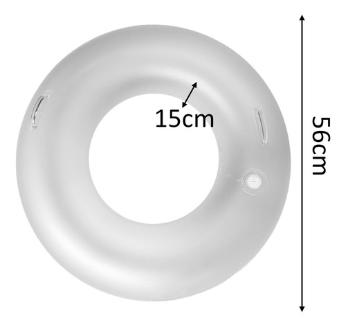 Flotador Inflable Para Piscina, Resistente, Con Luz, 56cm