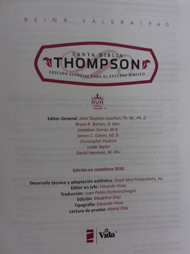 Imagen 7 de 10 de Biblia Thompson Edición Especial Para El Estudio Bíblico