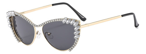 Gafas De Sol Cat Eye De Metal Con Diamantes Incrustados