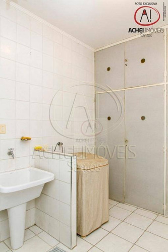 Imagem 17 de 30 de Apartamento Com 3 Dormitórios, 2 Wcs, Andar Alto, Quadra Da Praia, 1 Vaga, À Venda, 128 M² Por R$ 510.000 - Embaré - Santos/sp - Ap10350