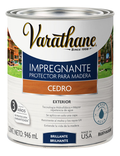 Impregnante Protector Base Agua Varathane 946 Ml