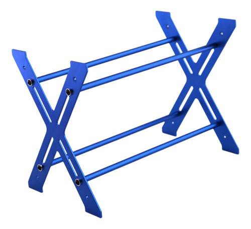Tiradores De Aleación De Automóvil Rc Rack Rc Soporte Azul