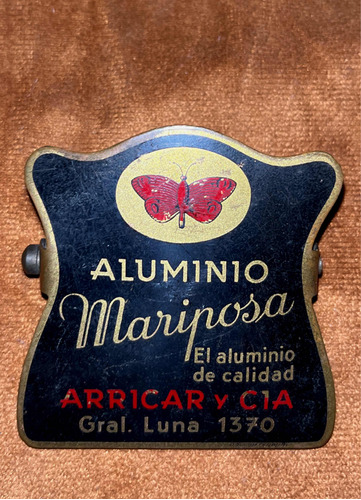 Publicidad Antigua De Aluminios Mariposas Apreta Libros