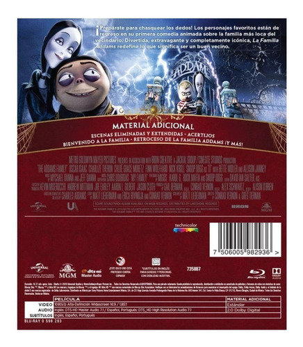 Los Locos Addams 2019 Pelicula Animada Blu-ray