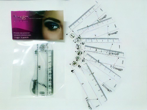 Kit Molde Para Sobrancelha Henna Visage C/ 6 Cor Transparente