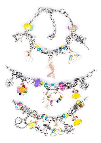 1 Juego De Fabricación De Pulseras Con Dijes De Bricolaje Y