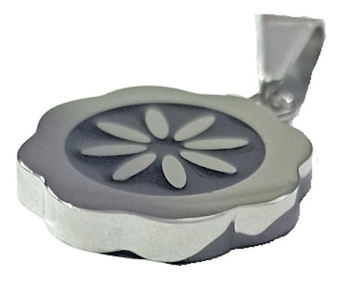 Conjunto Acero Personalizado Flor Esmaltado Grabado Cadena