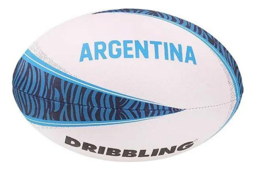 Pelota Guinda De Rugby Drb Banderas 2.0 Argentina N°5 Color Blanco y Celeste