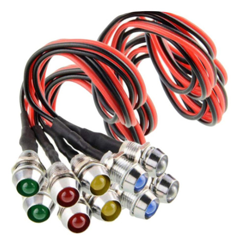 Lámpara De Lámpara Indicadora Led 10x 12v 10mm