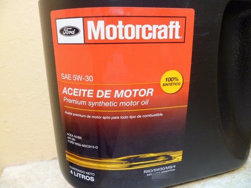 Imagen 4 de 6 de Aceite Motor Sintético Motorcraft 5w-30 Ford Fiesta 10/18 Kd